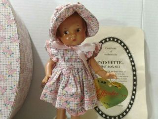 Effanbee 8.  5 ' PATSYETTE Doll Oval HAT BOX SET Complete with 3 Outfits 2