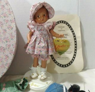 Effanbee 8.  5 ' PATSYETTE Doll Oval HAT BOX SET Complete with 3 Outfits 6