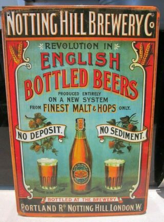 Notting Hill Brewery,  London,  Vintage - Style Sign 30x20cm,  12 " X 8 " Pub/bar/cafe