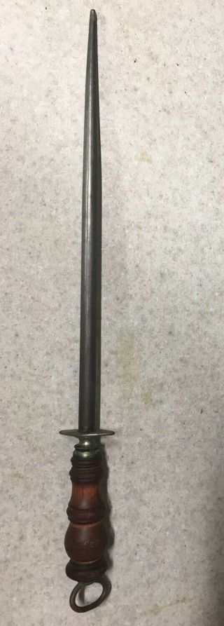 Antique F.  Dick German Magnetic Metal Knife Sharpener Steel Bayonet Dent Fixer
