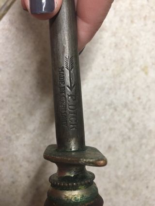 Antique F.  DICK German Magnetic Metal Knife Sharpener Steel Bayonet Dent Fixer 2
