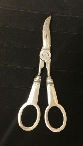Vintage Th.  Marthinsen,  Norway Scissors Shears Sterling Silver Handles