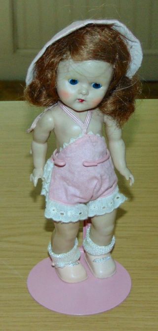 Vintage Ginny Doll Painted Lash Pink Tagged Outfit Strung