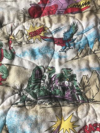 Vintage He - Man Masters of the Universe Like Race Cars Blanket Quilt Home Made ? 4