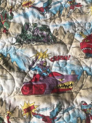 Vintage He - Man Masters of the Universe Like Race Cars Blanket Quilt Home Made ? 6