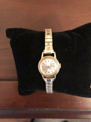 Movado 14k Gold Plated Hand Winding Women’s Wrist Watch Vintage A - 2