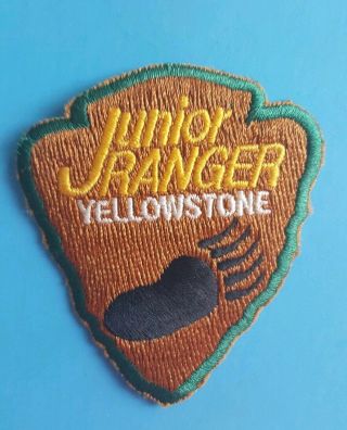 Yellowstone National Park Embroidered Patch Junior Ranger Bear Track