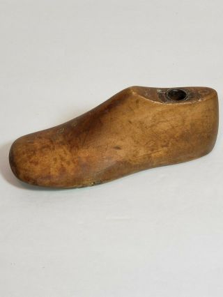 Vintage Antique Wood Child Kids Small Shoe Form Mold Size 0 - 6