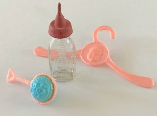 Vintage Orig Tiny Tears Doll Bottle,  Rattle,  Hanger Betsy Wetsy Dy - Dee Baby