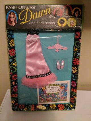 Vintage Topper Dawn Doll Pink Slink Fashion Outfit Mib Nrfb Moc