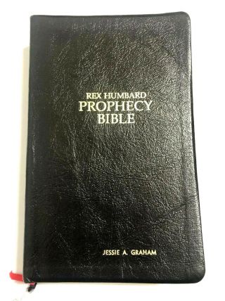 Vintage 1979 Rex Humbard Prophecy Bible King James Version Red Letter Ed Leather