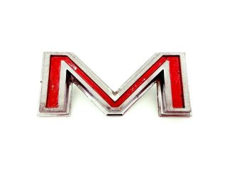 1967 - 1972 Gmc Truck Front Grille Letter M Oem Badge Symbol Logo Sign Metal 1969