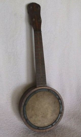 Antique / Vintage " Ferry Quality " Stamped Banjo Ukulele Musical Instrument