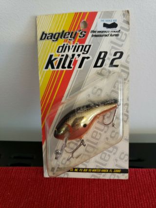 Vintage Bagley Lure Diving Killer B 2 Dki I - Fbg Made In Winter Haven Fla In