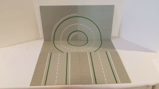 Lego (6) Vintage Gray Oval Road Base Plates 32 X 32