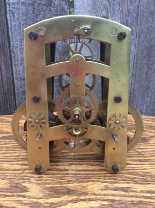 Antique Seth Thomas Wall Regulator Time Only Double Spring Clock Movement,  P/r