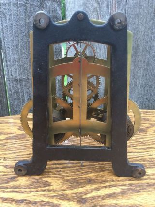 Antique Seth Thomas Wall Regulator Time Only Double Spring Clock Movement,  P/R 3