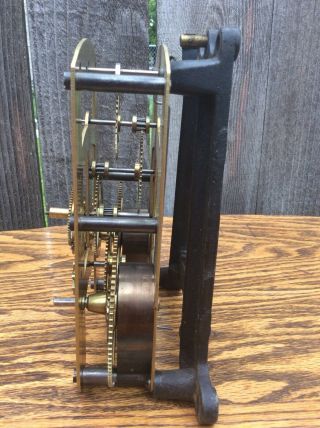 Antique Seth Thomas Wall Regulator Time Only Double Spring Clock Movement,  P/R 4