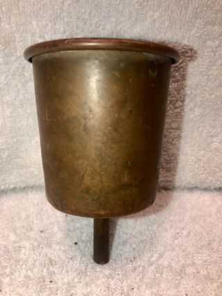 Vintage 1930 ' s Copper Coleman No.  0 Fuel Funnel for Gas Lamps,  Stoves,  Lanterns 2