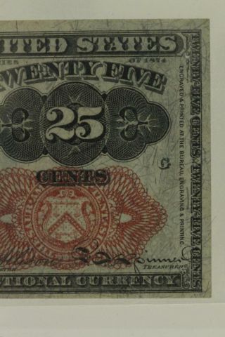 Antique Paper PMG 25 Cent 5th Issue FRACTIONAL CURRENCY FR 1309 62 Uncirculated 7