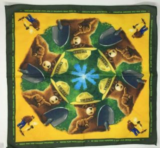 Two Smokey The Bear Bandana Handkerchief - 20 " Square - Ships - Boy Scouts