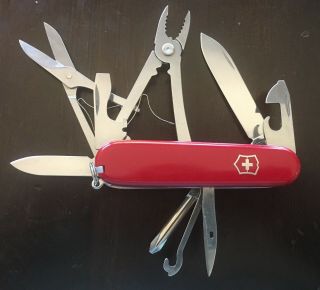 Victorinox Swiss Army Knife Deluxe Tinker Pocket Knife W/ Scissors And Pliers