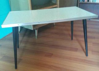 Vintage Mid - Century Atomic Speckled Formica Coffee Table
