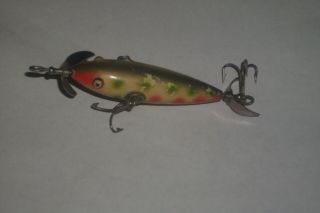 Vintage Pflueger Neverfail Minnow Fishing Lure 3 Hook