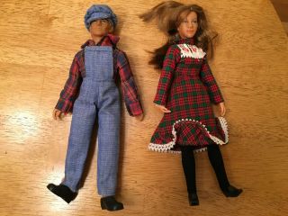 Vintage The Waltons John Boy And Mary Ellen 1974 Figure Doll