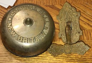 Vintage Britain Corbins Bell Door Bell Brass Late 1800s