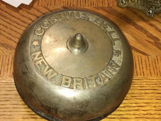 Vintage Britain Corbins Bell Door Bell Brass Late 1800s 2