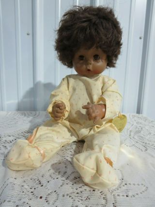 Vtg Effanbee Dy Dee Baby Doll Black African Dark Skin Rubber Head Body 18 " 1987