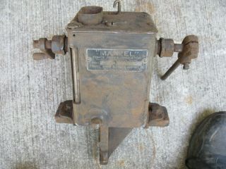 Vintage Manzel Force Feed Lubricator Machine Oiler Antique Hit & Miss Engine