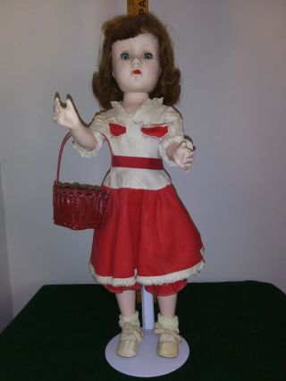 Vintage Doll 17 " Hard Plastic Walker Doll,  Eyes Open/close,  Outfit