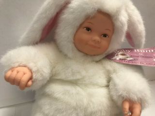 Anne Geddes Baby Bunnies 8 inches Bean Filled Doll,  White. 3