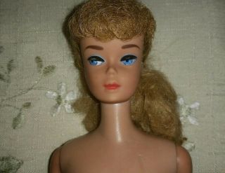 Vintage Barbie 6 Or 7 Blonde Ponytail