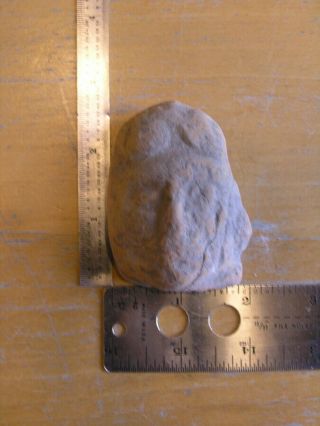 Ancient Pre - Columbian Terra - Cotta Pottery Face Shard 2 " X2.  75 " X1.  12 ",  71 Grams