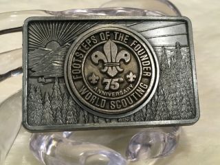 Boy Scouts Of America 75th Anniversary World Scouting Belt Buckle
