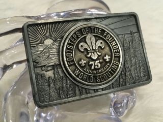 Boy Scouts of America 75th Anniversary World Scouting Belt Buckle 2