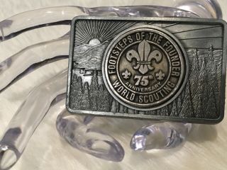 Boy Scouts of America 75th Anniversary World Scouting Belt Buckle 3