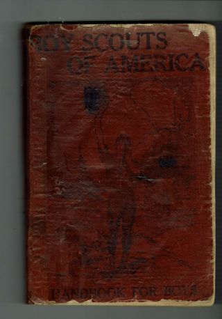 Antique Boy Scouts Of America Bsa 1914 Official Handbook For Boys