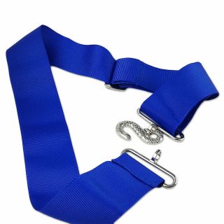 Masonic Blue Lodge Apron Belt With Silver Buckle Replaceable Accessory