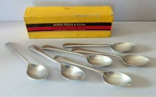 Vintage Spoons James Ryals 6 Teaspoons Boxed Silver Plated Ryals Epns A1 England