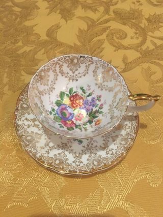 Vintage Aynsley Tea Cup And Saucer.  Made In England “ Imperial “.