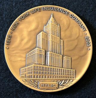 York Life Insurance Company 3” Bronze Medallion Paperweight