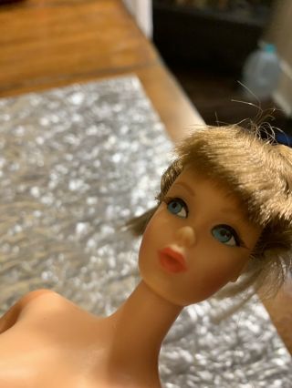 Vintage Barbie TNT - Dark Silver Brunette Hair Gorgeous Face 6