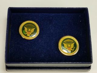 White House Presidential Seal United States Of America Cufflinks Box