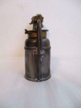 Antique Coal Miners Teapot Wick Oil Lamp/Lantern - C George - Hazelton PA - Crown 3