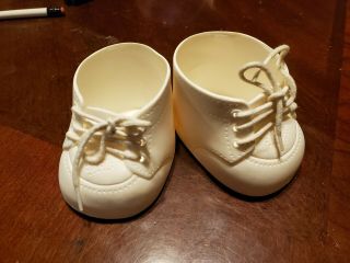 Cabbage Patch Kids Baby Doll Shoes Classic White With Shoe Laces Ok Factory