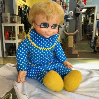 Vintage Mrs.  Beasley 1967 Family Affair Cloth Doll Mattel Mute